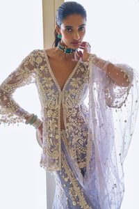 Mauve Pearl Sharara Set