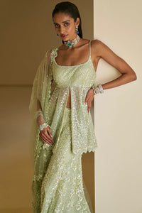 Mint Green Sequin Sharara Set