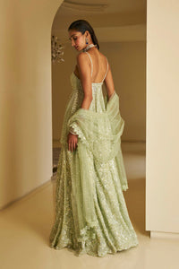 Mint Green Sequin Sharara Set