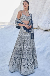 Navy Georgette Lehenga Set