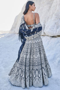 Navy Georgette Lehenga Set