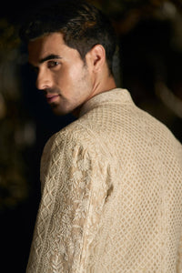 Nude Cream Sherwani Set