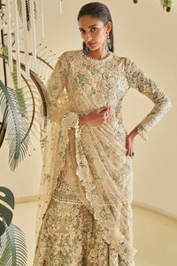 Nude Floral Sharara Set