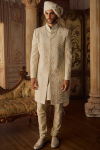 Nude Pearl Sherwani Set