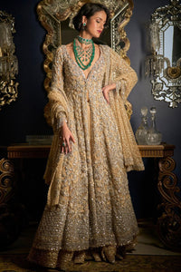 Nude Silver High-Low Sharara Set