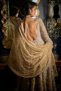 Nude Silver High-Low Sharara Set