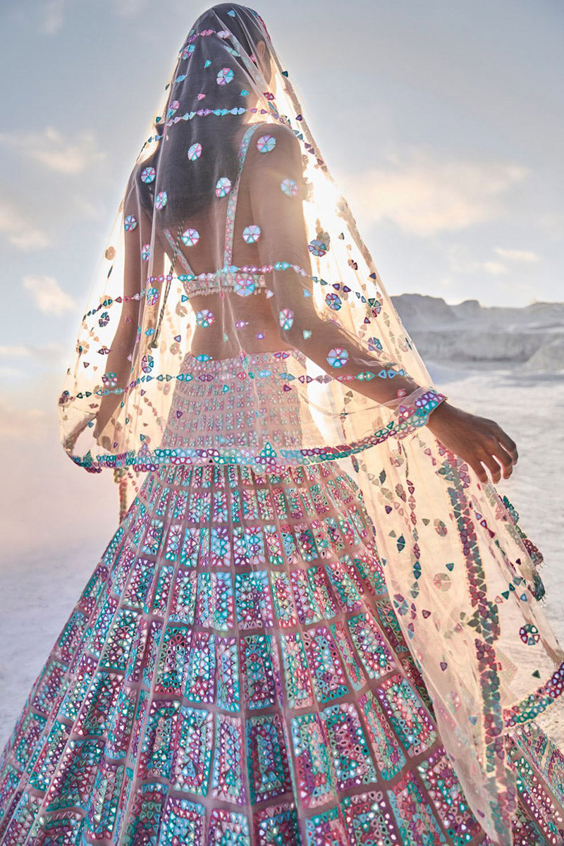 Bridal hotsell lehenga pastel