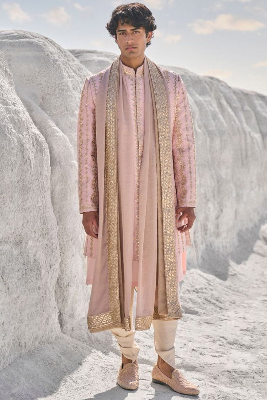 Silk Kurta Sets for Women Indian Wedding Wear Pink Gota -  Canada