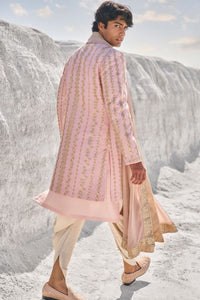Pink Gota Patti Sherwani Set