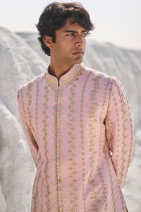 Pink Gota Patti Sherwani Set