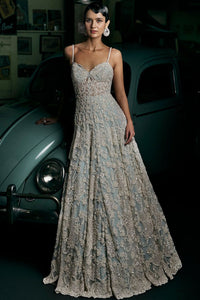 Powder Blue Pearl Gown