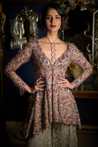 Ruby Silver Sharara Set