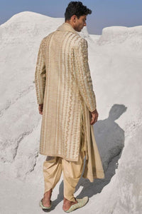 Sage Green Gota Patti Sherwani Set