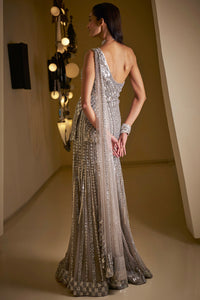 Silver Grey Sequin Sharara Set