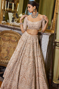 Wheat Pearl Lehenga Set