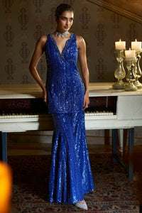 Electric Blue Sharara Set