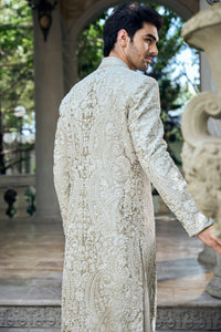 Champagne Paisley Sherwani Set