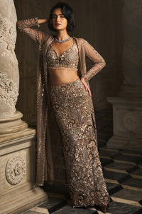 Slate Skirt Jacket Set