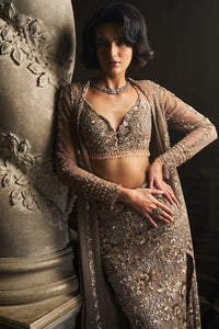 Slate Skirt Jacket Set