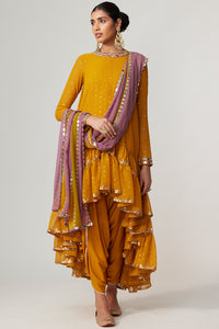 Mustard Dhoti Kurta Set