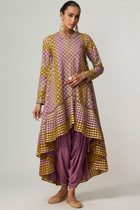 Green Multicolour Dhoti Kurta