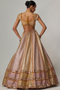 Mustard Multicolour Metallic Lehenga Set