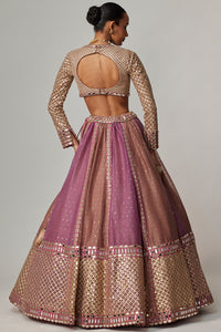 Mud Mauve Lehenga with Full Sleeve Blouse