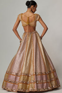 Mustard Multicolour Metallic Lehenga Set