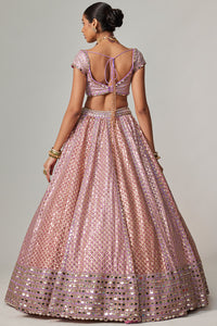 Lilac Multicolour Metallic Lehenga Set
