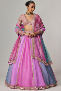 Mauve Multicolor Lehenga Set