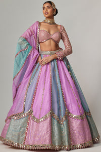 Mauve Multicolor Lehenga Set