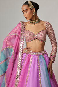 Mauve Multicolor Lehenga Set