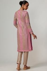 Mud Mauve Multicolour Kurta Set