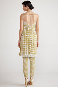 Fern Green Chandelier Pearl Drop Kurta Set