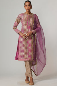 Mud Mauve Multicolour Kurta Set