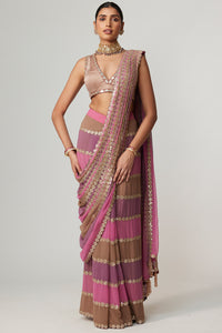Mud Mauve Multicolour Saree