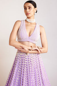 Lilac Chandelier Pearl Lehenga