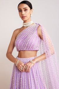 Lilac Pearl Embellished Lehenga