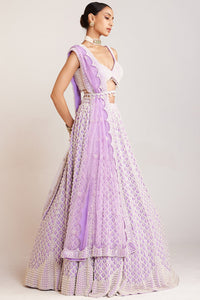 Lilac Pearl Drop Lehenga