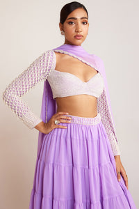 Lilac Pearl Sharara Set