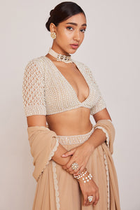 Pearl Embellished Lehenga Pant Set