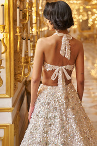 White Sequin Lehenga Set