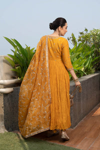 Mustard Anarkali