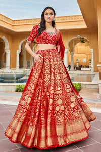 Valimai Lehenga Set - Red