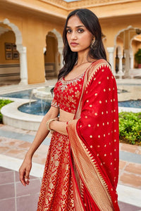 Valimai Lehenga Set - Red