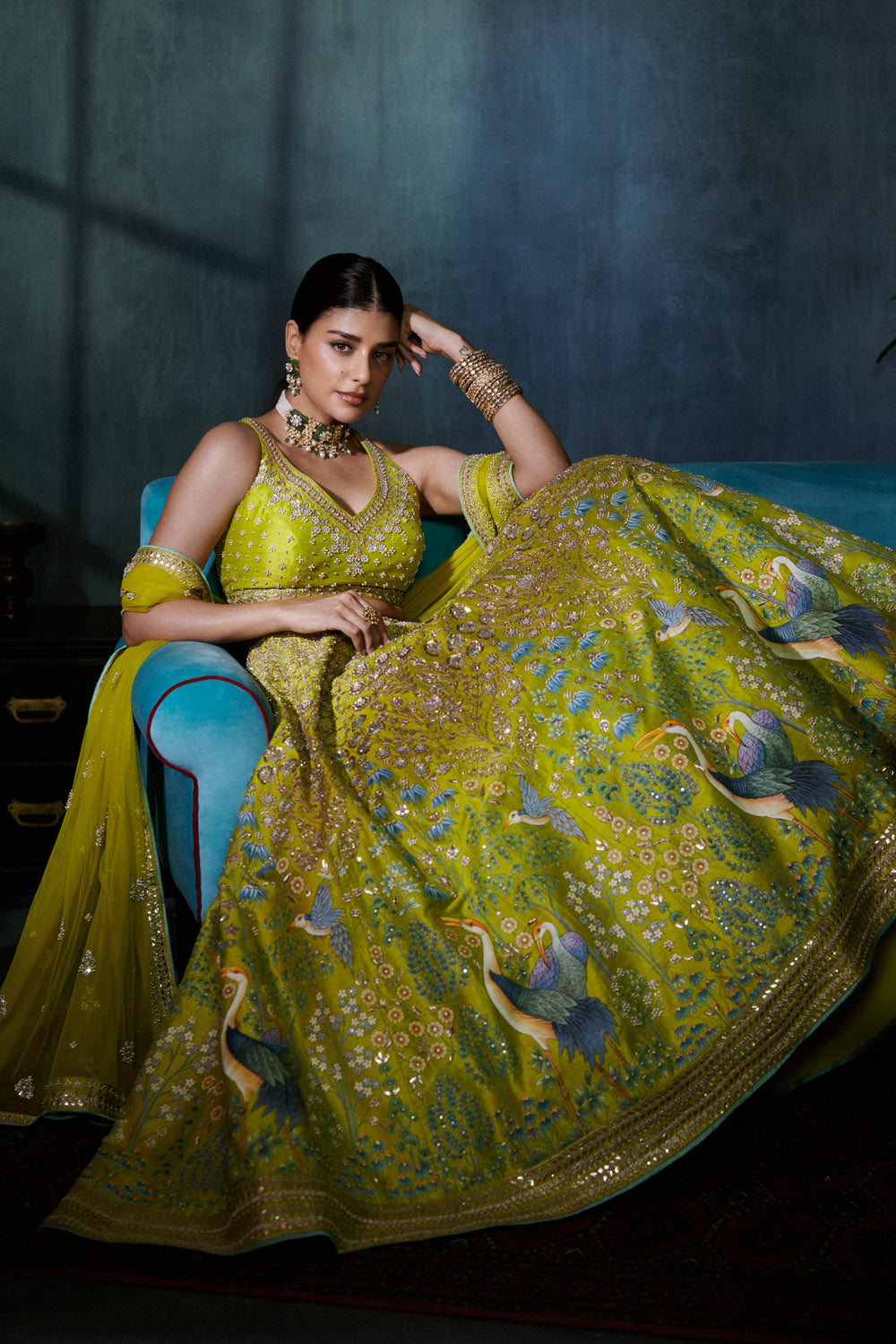 Anita dongre hotsell yellow lehenga