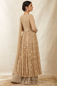 Beige and Cream Sharara Set