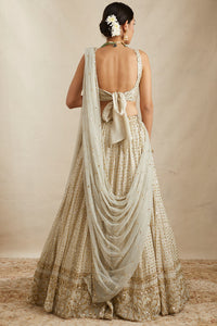 Light Mint Chanderi Silk Lehenga Set