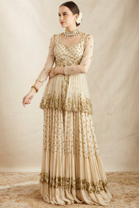 Off White Georgette Flare Sharara