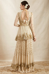 Off White Georgette Flare Sharara